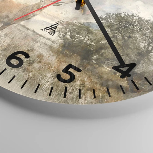 Reloj de pared - Reloj de vidrio - Dignidad - fuerza - encanto - 30x30 cm