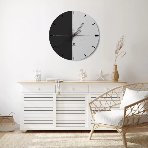 Reloj de pared - Reloj de vidrio - Directa al objetivo - 30x30 cm