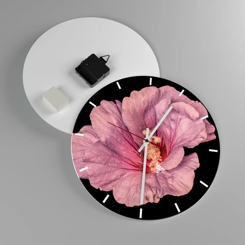 Reloj de pared - Reloj de vidrio - Directo al corazón - 30x30 cm