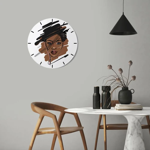 Reloj de pared - Reloj de vidrio - Dulce como el chocolate - 30x30 cm