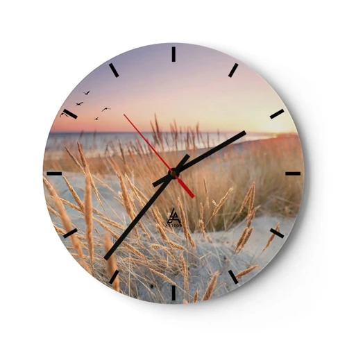 Reloj de pared - Reloj de vidrio - Dulce nana del Báltico - 30x30 cm
