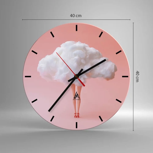 Reloj de pared - Reloj de vidrio - Dulce promesa - 40x40 cm