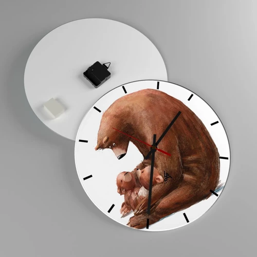 Reloj de pared - Reloj de vidrio - Dulces sueños, niños - 40x40 cm
