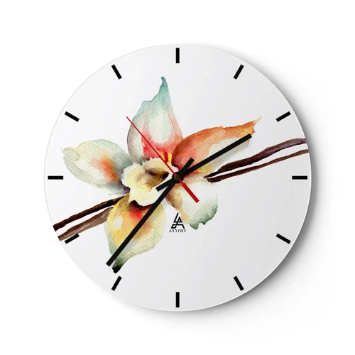 Reloj de pared - Reloj de vidrio - Dulzura salpicada de pintura - 30x30 cm