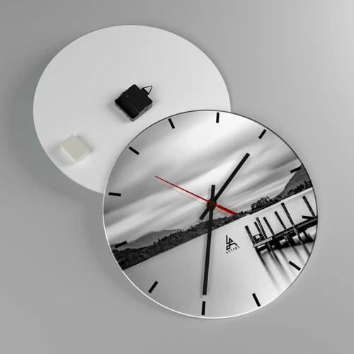 Reloj de pared - Reloj de vidrio - Dulzura y la fuerza - 40x40 cm