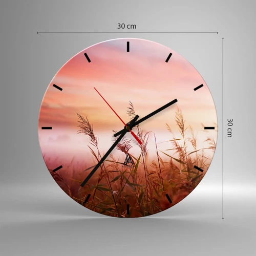 Reloj de pared - Reloj de vidrio - El arte del viento - 30x30 cm