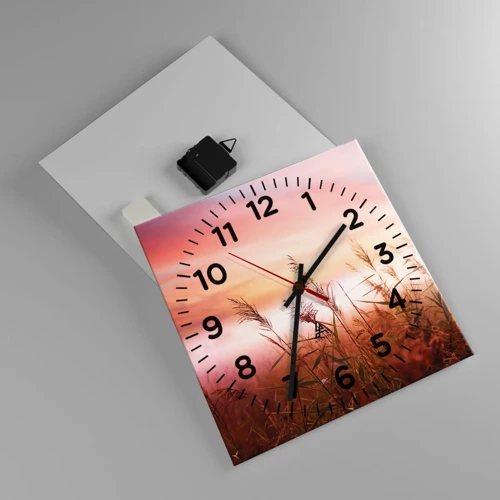 Reloj de pared - Reloj de vidrio - El arte del viento - 30x30 cm