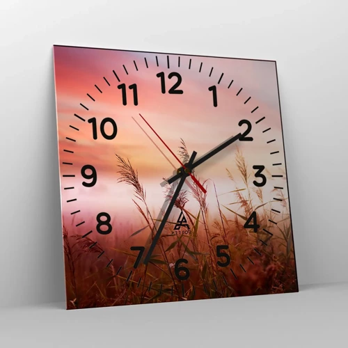 Reloj de pared - Reloj de vidrio - El arte del viento - 30x30 cm