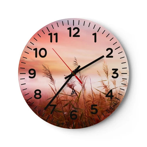 Reloj de pared - Reloj de vidrio - El arte del viento - 30x30 cm
