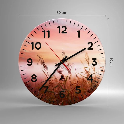 Reloj de pared - Reloj de vidrio - El arte del viento - 30x30 cm