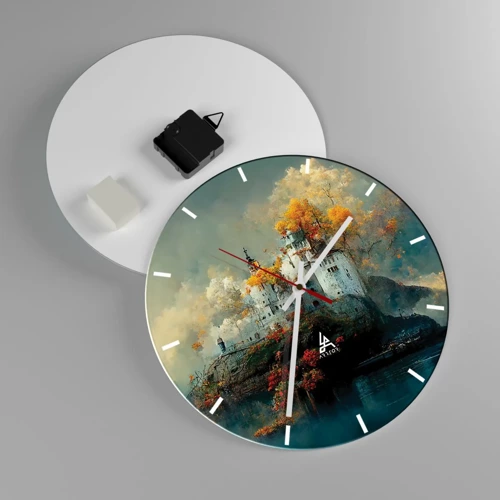 Reloj de pared - Reloj de vidrio - El comienzo de una historia romántica - 30x30 cm