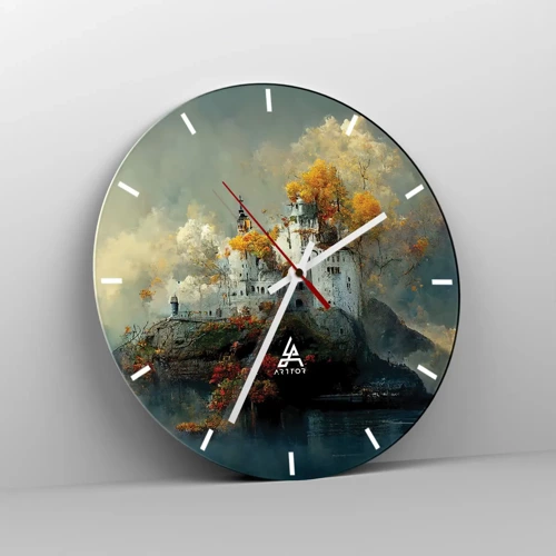 Reloj de pared - Reloj de vidrio - El comienzo de una historia romántica - 30x30 cm