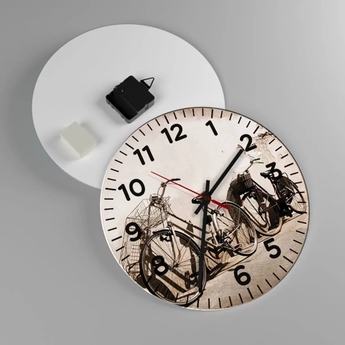 Reloj de pared - Reloj de vidrio - El inolvidable encanto del pasado - 30x30 cm