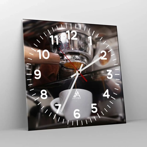 Reloj de pared - Reloj de vidrio - El mejor momento del día - 30x30 cm