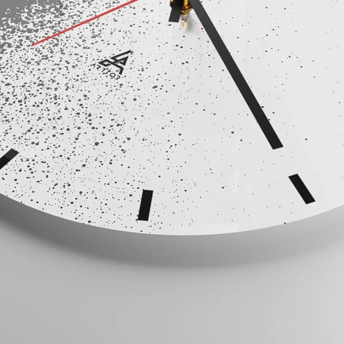 Reloj de pared - Reloj de vidrio - El movimiento de las partículas - 30x30 cm