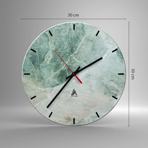 Reloj de pared - Reloj de vidrio - El noble frescor de la piedra - 30x30 cm