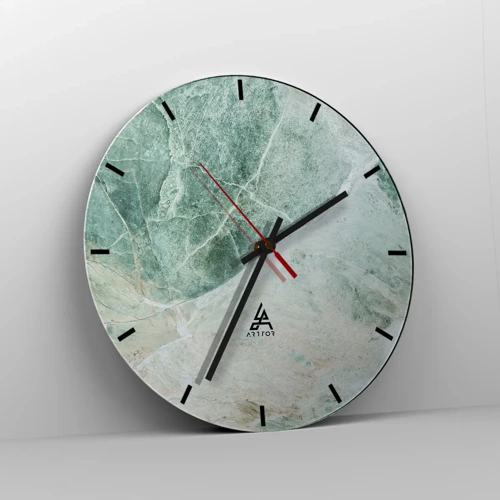 Reloj de pared - Reloj de vidrio - El noble frescor de la piedra - 30x30 cm