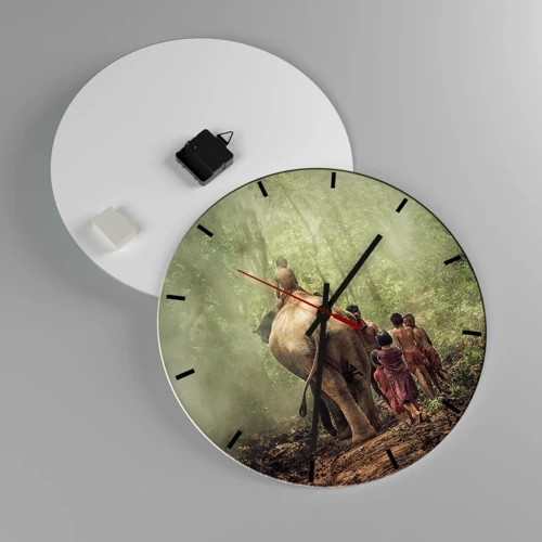 Reloj de pared - Reloj de vidrio - El nuevo libro de la selva - 40x40 cm