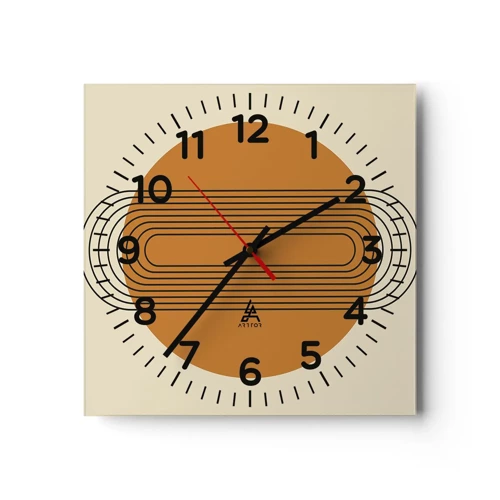 Reloj de pared - Reloj de vidrio - El plan perfecto - 30x30 cm