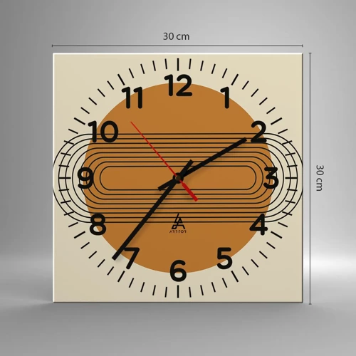 Reloj de pared - Reloj de vidrio - El plan perfecto - 30x30 cm