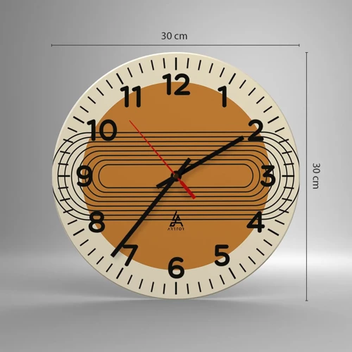 Reloj de pared - Reloj de vidrio - El plan perfecto - 30x30 cm