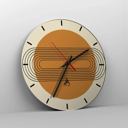 Reloj de pared - Reloj de vidrio - El plan perfecto - 30x30 cm