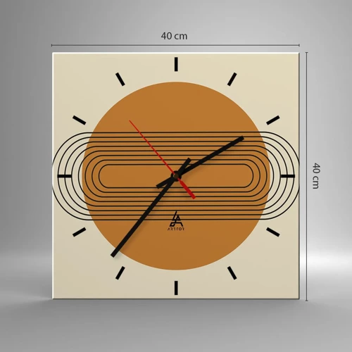 Reloj de pared - Reloj de vidrio - El plan perfecto - 40x40 cm