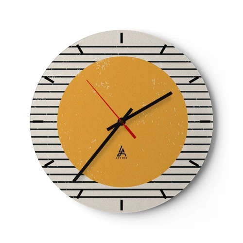 Reloj de pared - Reloj de vidrio - El poder de la sencillez - 30x30 cm