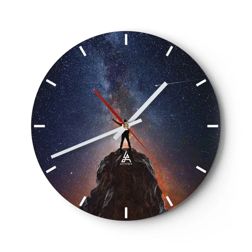 Reloj de pared - Reloj de vidrio - ¡El poder está conmigo! - 30x30 cm