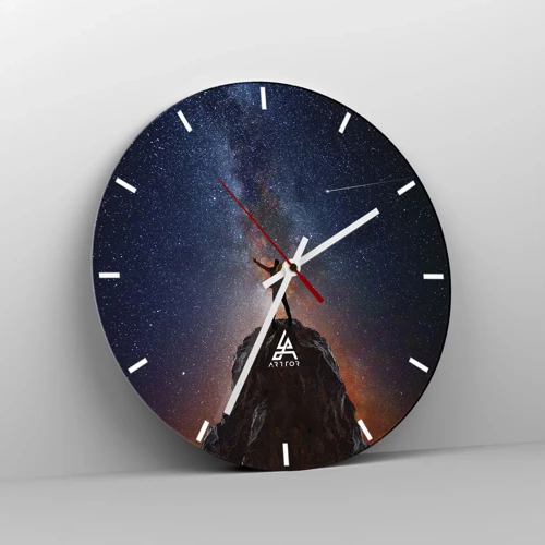 Reloj de pared - Reloj de vidrio - ¡El poder está conmigo! - 30x30 cm