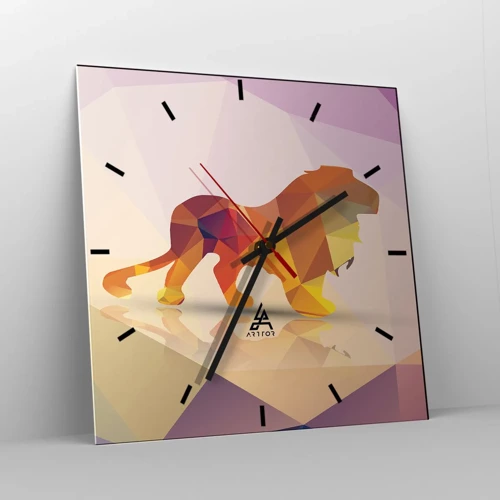 Reloj de pared - Reloj de vidrio - El rey de los diamantes - 40x40 cm