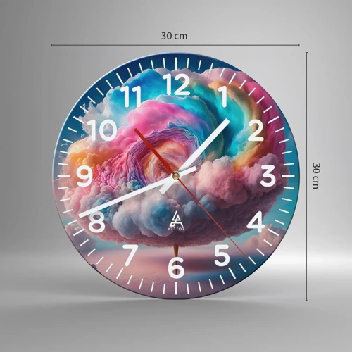 Reloj de pared - Reloj de vidrio - El sueño de un parque de atracciones - 30x30 cm