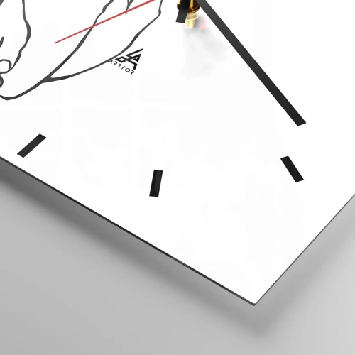 Reloj de pared - Reloj de vidrio - El tacto - 30x30 cm
