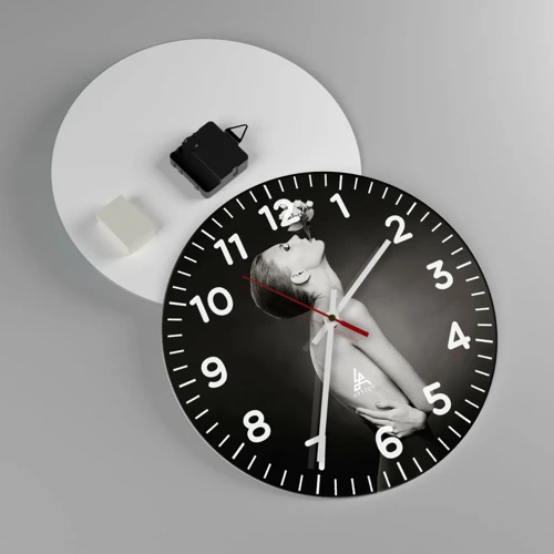 Reloj de pared - Reloj de vidrio - Elegancia excéntrica - 30x30 cm