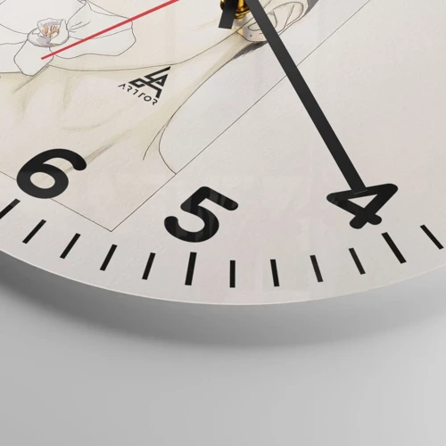 Reloj de pared - Reloj de vidrio - Elegancia y belleza - 30x30 cm