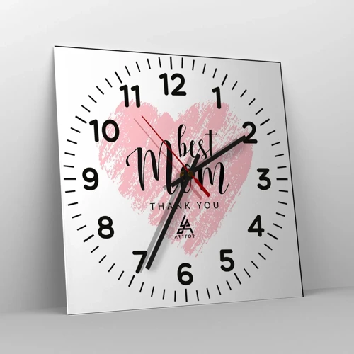 Reloj de pared - Reloj de vidrio - En cualquier momento de tu vida - 30x30 cm