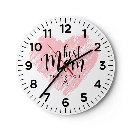 Reloj de pared - Reloj de vidrio - En cualquier momento de tu vida - 30x30 cm