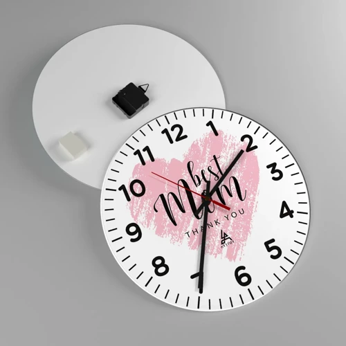 Reloj de pared - Reloj de vidrio - En cualquier momento de tu vida - 40x40 cm