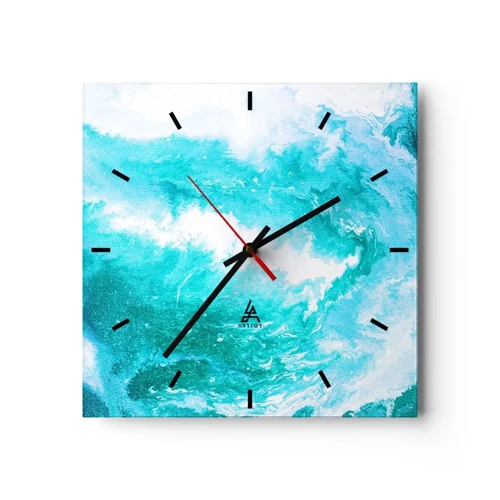 Reloj de pared - Reloj de vidrio - En el núcleo del elemento - 30x30 cm