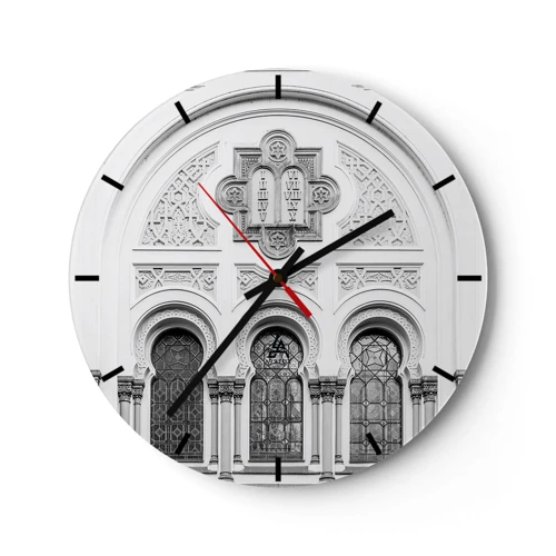 Reloj de pared - Reloj de vidrio - En la frontera de las culturas - 30x30 cm