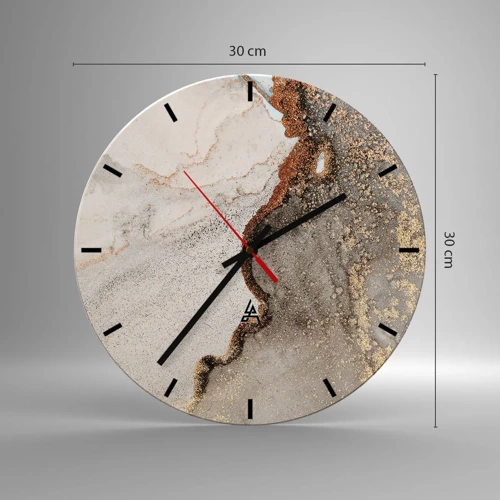 Reloj de pared - Reloj de vidrio - En la frontera de los colores - 30x30 cm