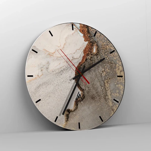 Reloj de pared - Reloj de vidrio - En la frontera de los colores - 30x30 cm