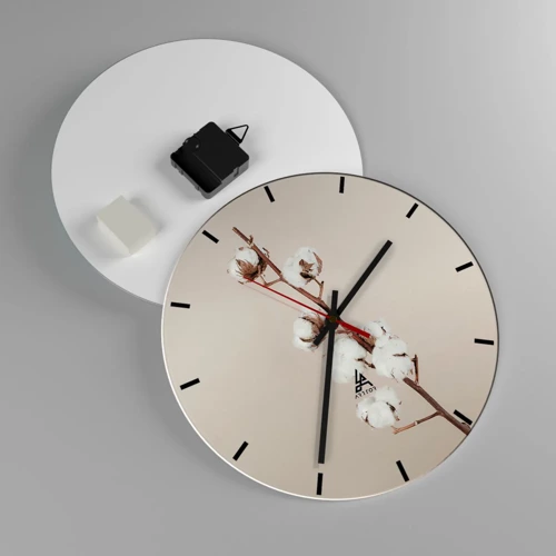 Reloj de pared - Reloj de vidrio - En la fuente de la suavidad - 30x30 cm