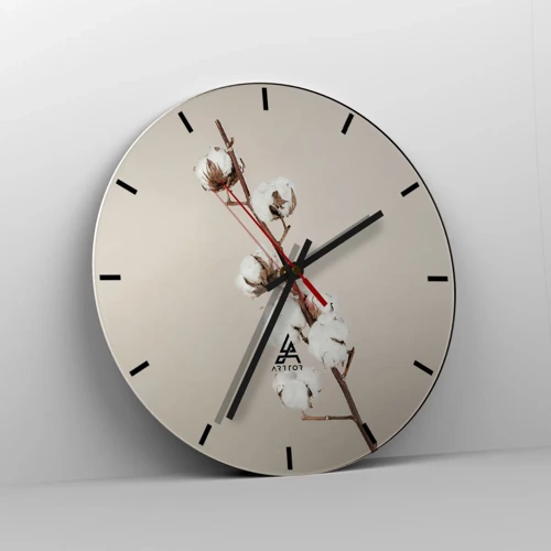 Reloj de pared - Reloj de vidrio - En la fuente de la suavidad - 30x30 cm