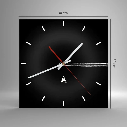 Reloj de pared - Reloj de vidrio - En otra dimensión - 30x30 cm