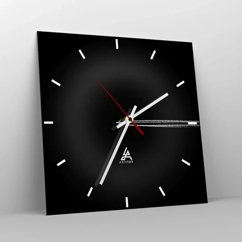 Reloj de pared - Reloj de vidrio - En otra dimensión - 30x30 cm