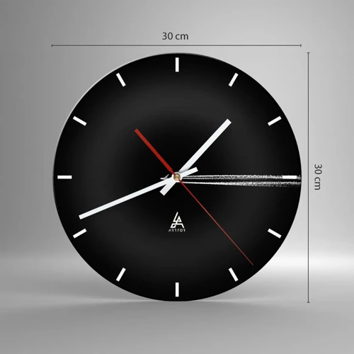 Reloj de pared - Reloj de vidrio - En otra dimensión - 30x30 cm