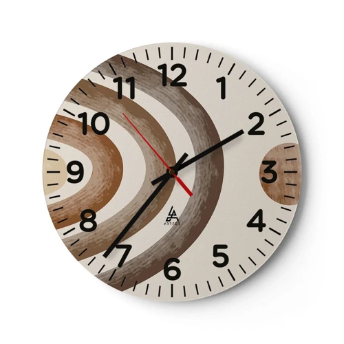 Reloj de pared - Reloj de vidrio - En otro mundo - 30x30 cm