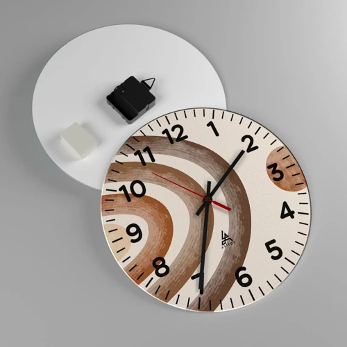 Reloj de pared - Reloj de vidrio - En otro mundo - 30x30 cm