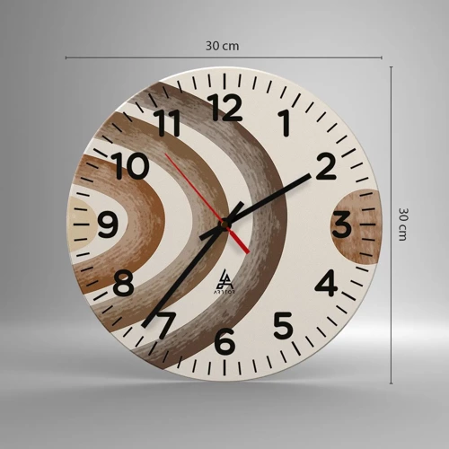 Reloj de pared - Reloj de vidrio - En otro mundo - 30x30 cm